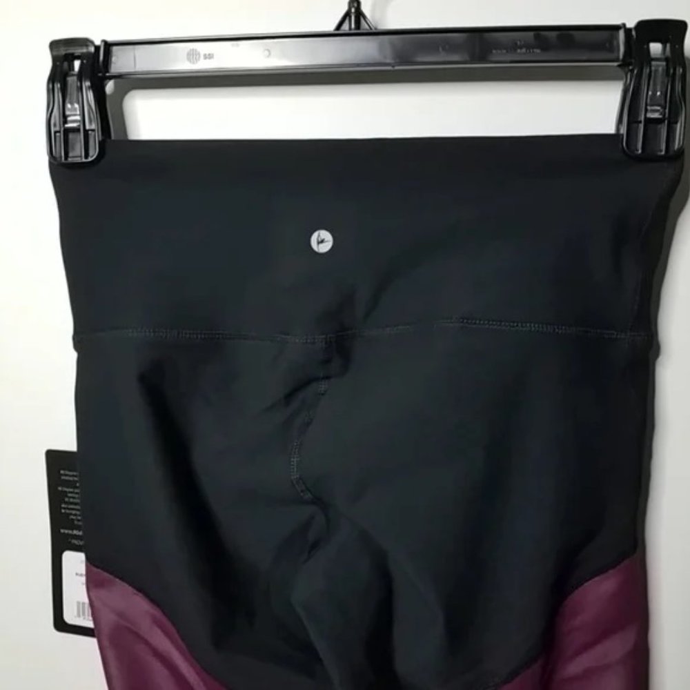 90 Degree BY Reflex Ruby Shade Burgundy Black Colorblock High Waist Leggings S - Picture 11 of 12